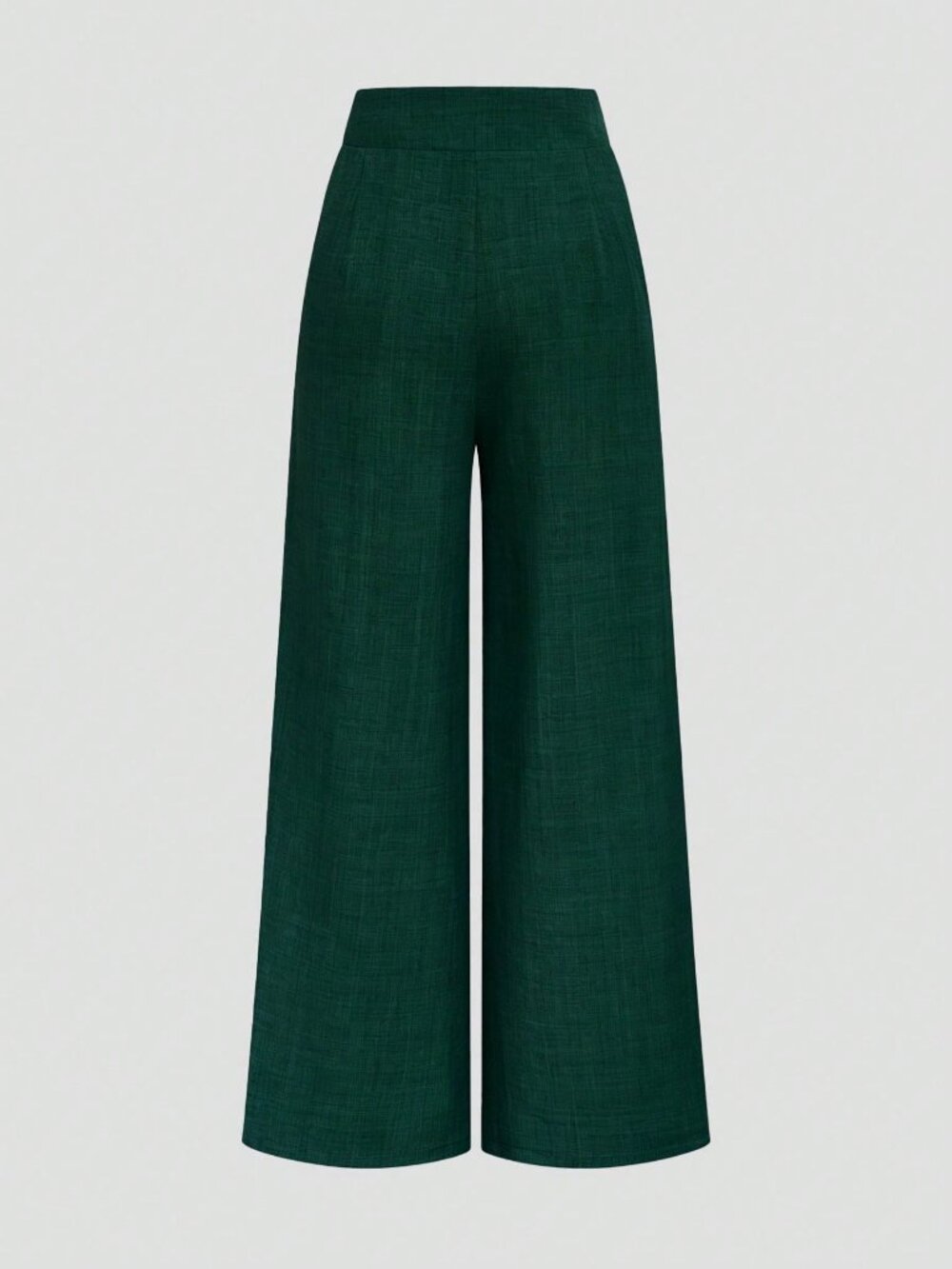 Dark Green Casual Women's Metal Decor Long Pants - Picture 2 of 5